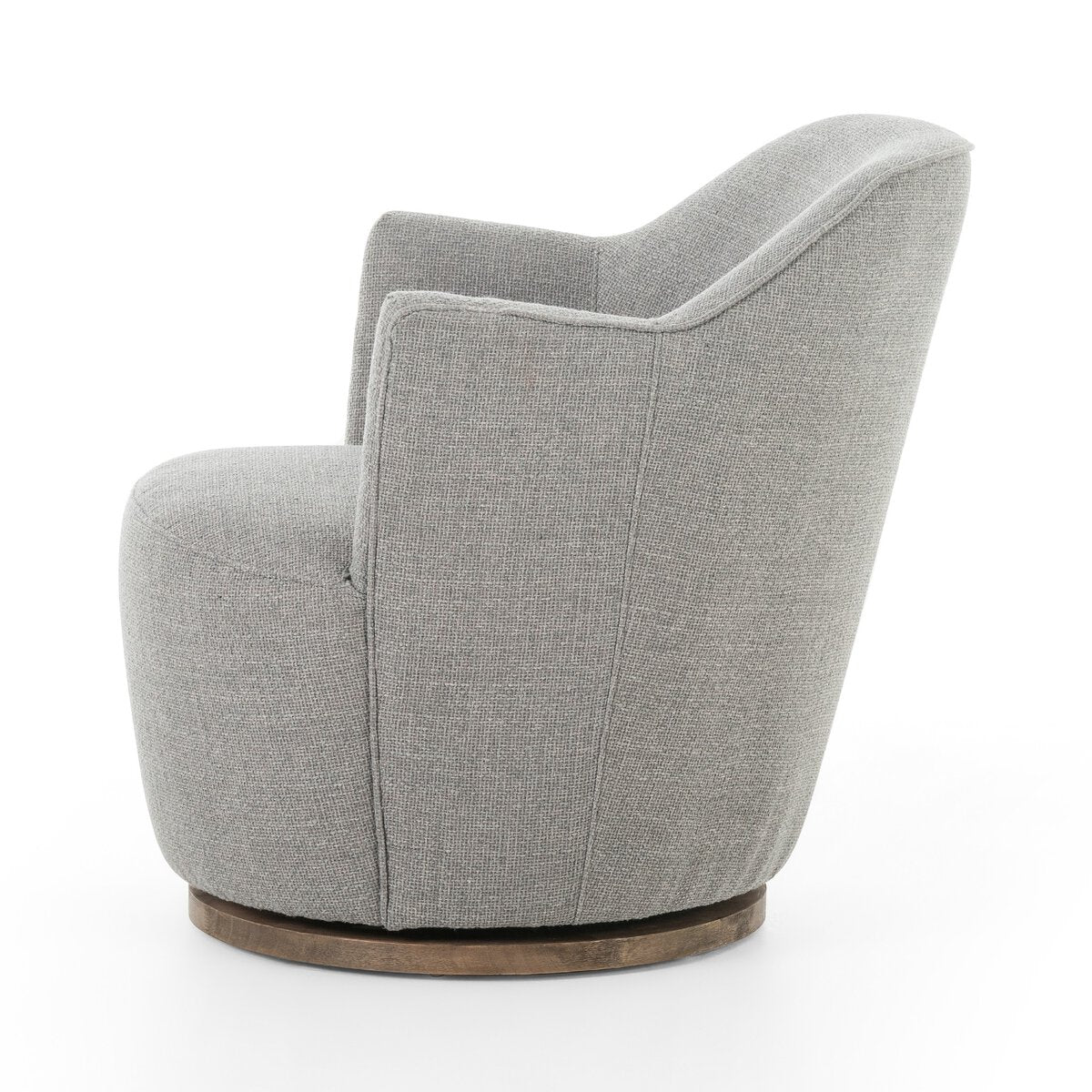 Aurora Performance Grey Linen Swivel Chair