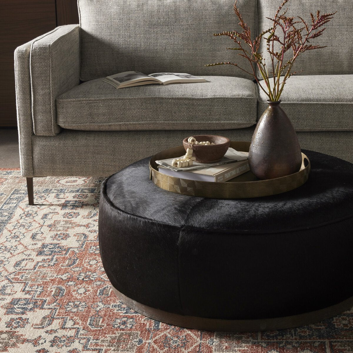 Sinclair Large Ottoman - Hair on Hide