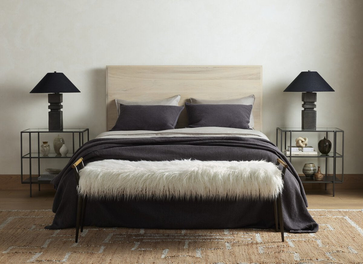 Charlotte Bench w/ Mongolian Fur