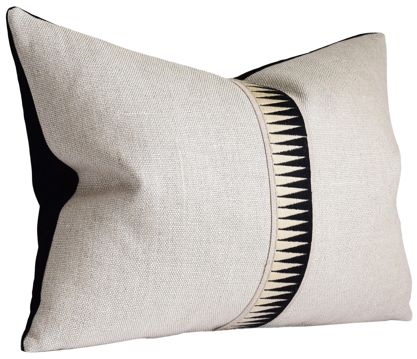 Giorgio Linen Bravado Tape (Noir) Handmade Pillow