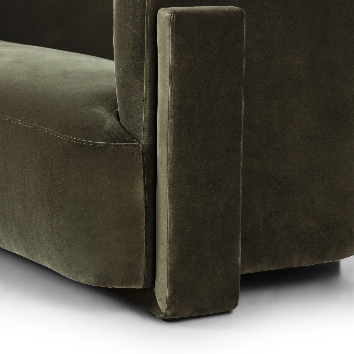 Hartly Performance Green Velvet Sofa