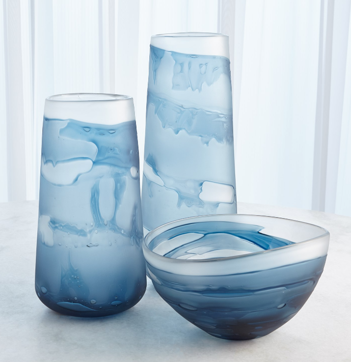 Glacier Vase - Blue - Lg