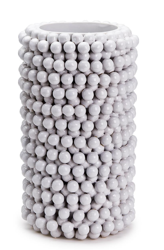Pompom Decorative Cylinder Vase