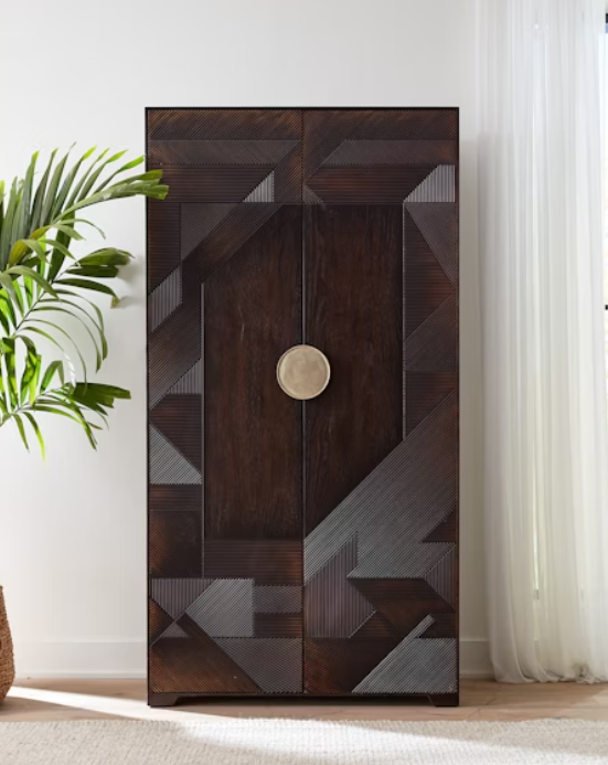 Retreat Split Rattan Wardrobe - Black Sand