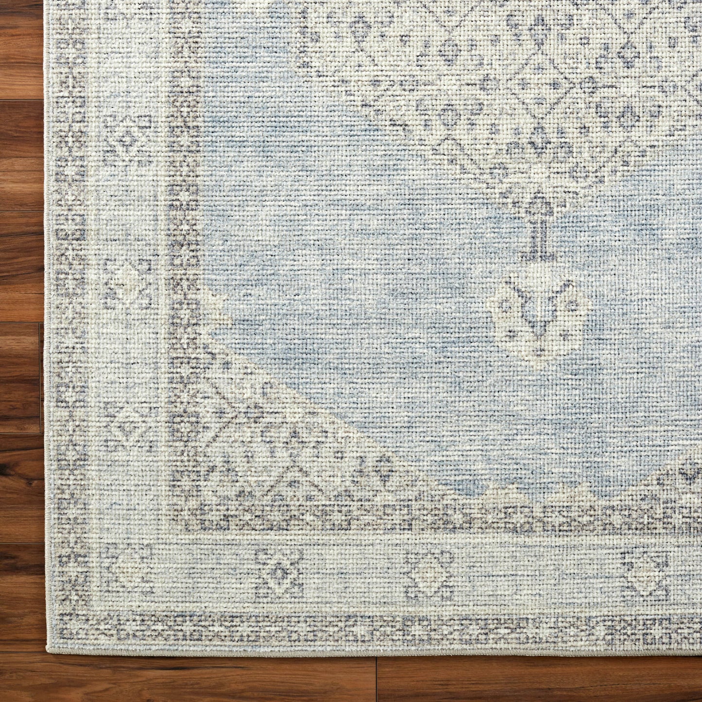 Lila Blue Machine Woven Rug
