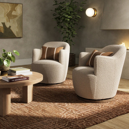 Aurora Ivory Swivel Chair