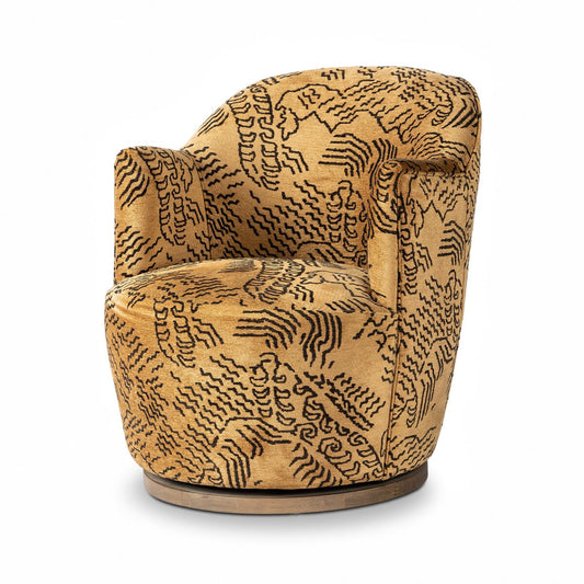 Aurora Gold Pattern Swivel Chair