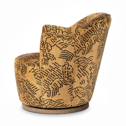 Aurora Gold Pattern Swivel Chair