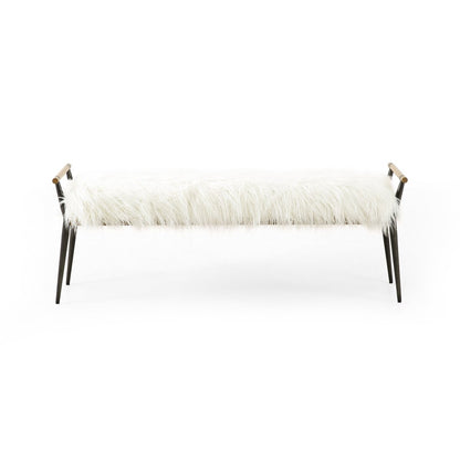 Charlotte Bench w/ Mongolian Fur