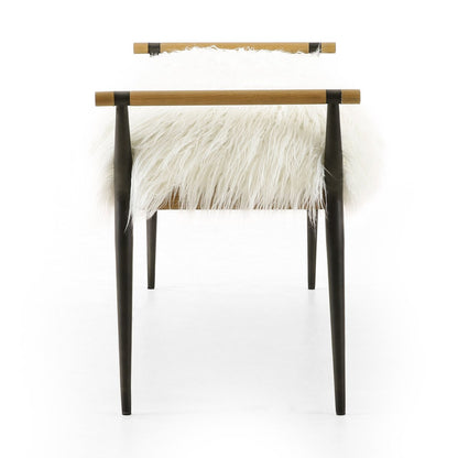 Charlotte Bench w/ Mongolian Fur