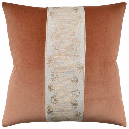 Giorgio Linen Ischia Tape (Camel) Handmade Pillow