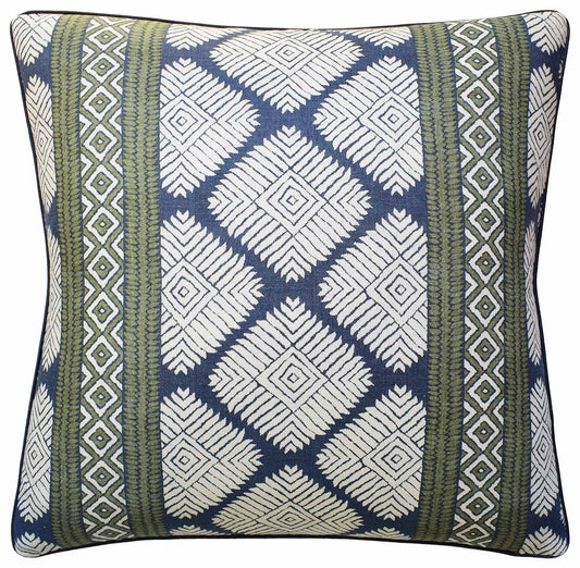 Austin (Bluestone/Green) Handmade Pillow