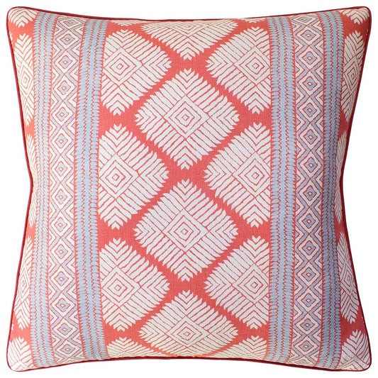 Austin (Coral/Spa Blue) Handmade Pillow