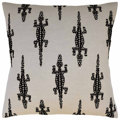 Baracoa Embroidery (Black) Handmade Pillow