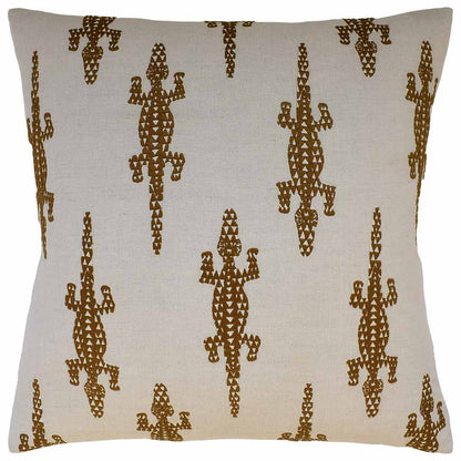 Baracoa Embroidery (Brown) Handmade Pillow