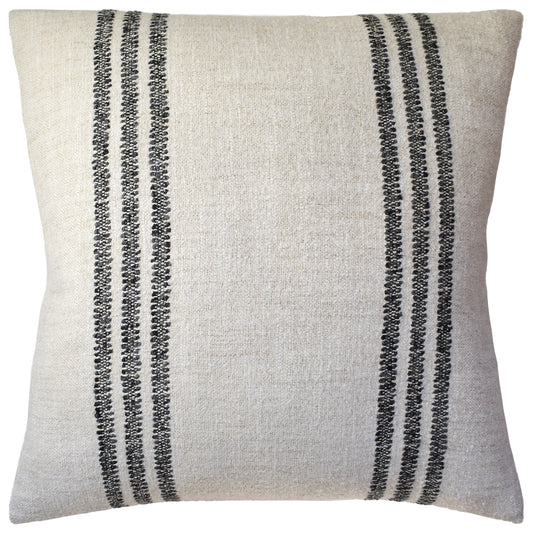 Karphi Stripe (Charcoal) Handmade Pillow