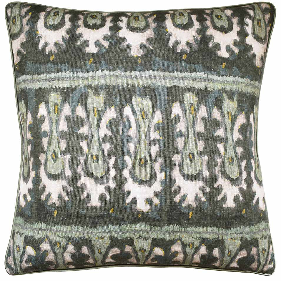 Batik Tribal (Hunter Jade) Handmade Pillow