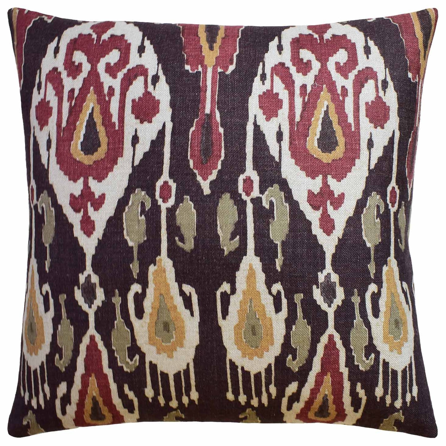 Ikat Bokhara (Espresso) Handmade Pillow