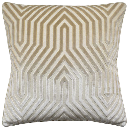 Vanderbilt Velvet (Greige) Handmade Pillow