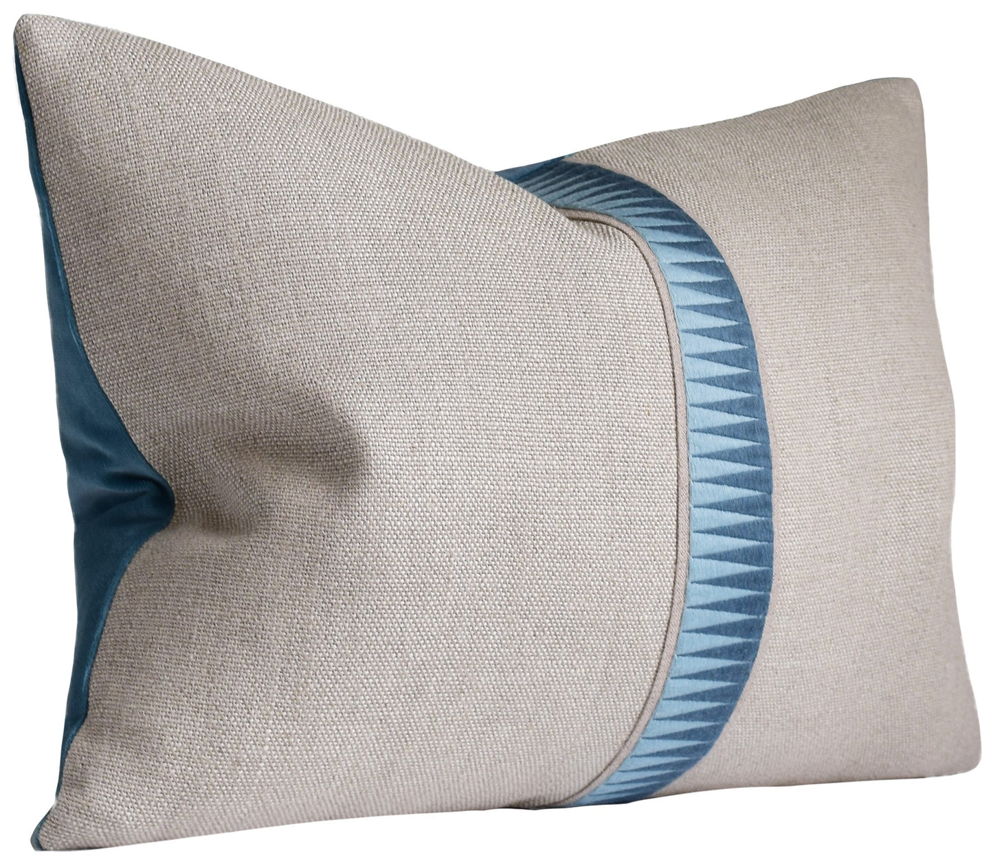 Giorgio Linen Bravado Tape (Slate Blue) Handmade Pillow