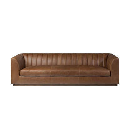 Alec Mahogany Leather Sofa