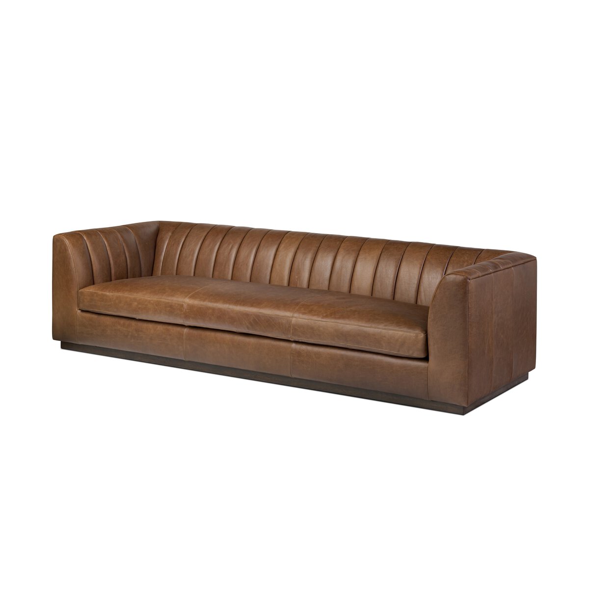 Alec Mahogany Leather Sofa