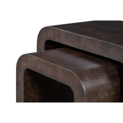 Brea Nesting Tables - Chocolate Burl