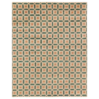 Cera Teal/Clay Handmade Rug