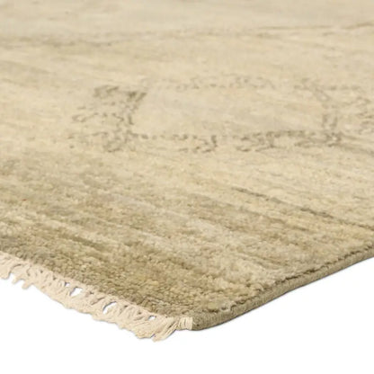 Jinsen Olive/Neutral Handmade Rug