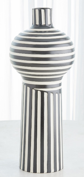 Colbert Vase - Black/White - Tall