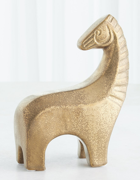 Les Animaux - Cheval - Matte Antique Gold