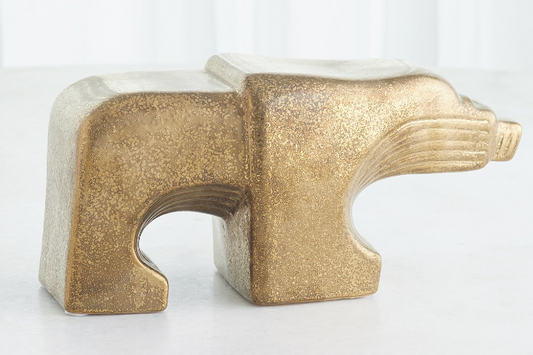 Les Animaux - Ours- Matte Antique Gold