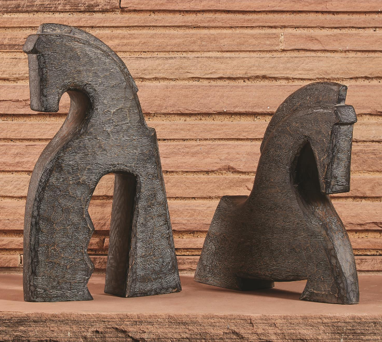 Cheval Sculptures - Pair