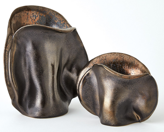 Bocca Vases - Reactive Bronze - Pair