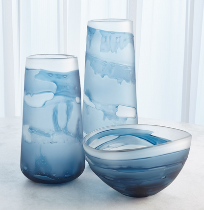Glacier Vase - Blue - Bowl