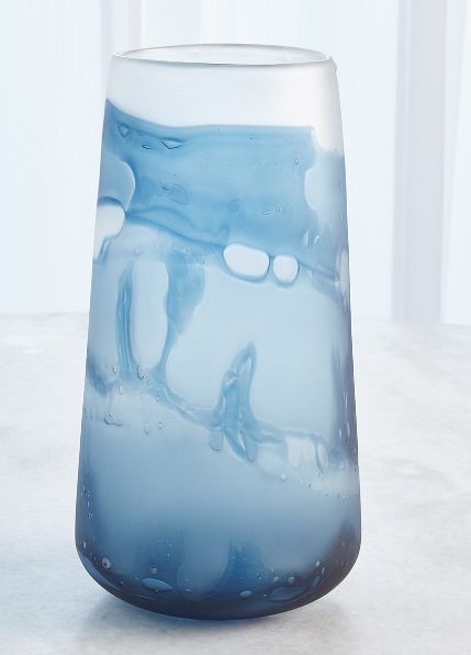 Glacier Vase-Blue-Sm