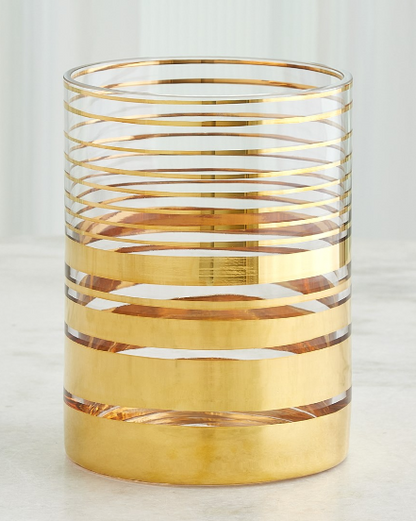 Shimmering Striped Vase/Hurricane