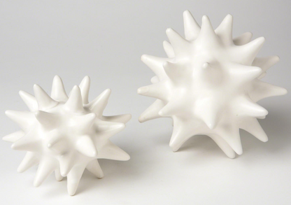 Matte White Urchin Sculpture