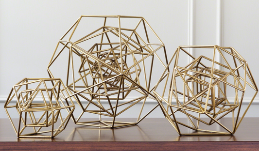 Gold Geo Sculptures