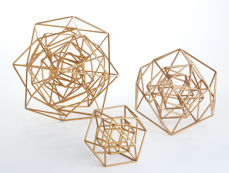 Gold Geo Sculptures