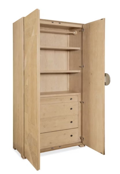 Retreat Split Rattan Wardrobe - Dune