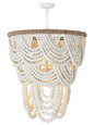 Lorelei White Wood Chandelier