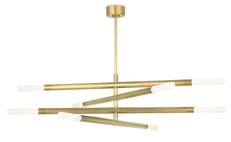 Wick Chandelier - Brass