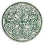 Jaipur Palace Green/White Round Serving Tray