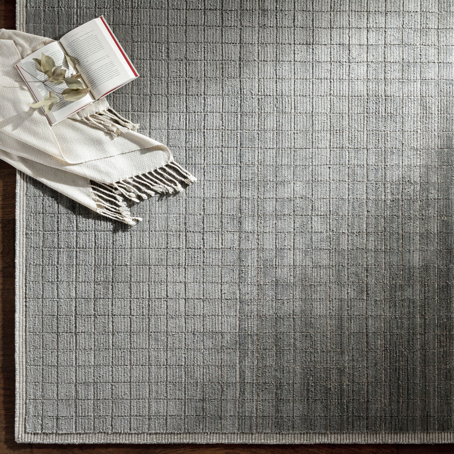 Carre Charcoal Handmade Rug