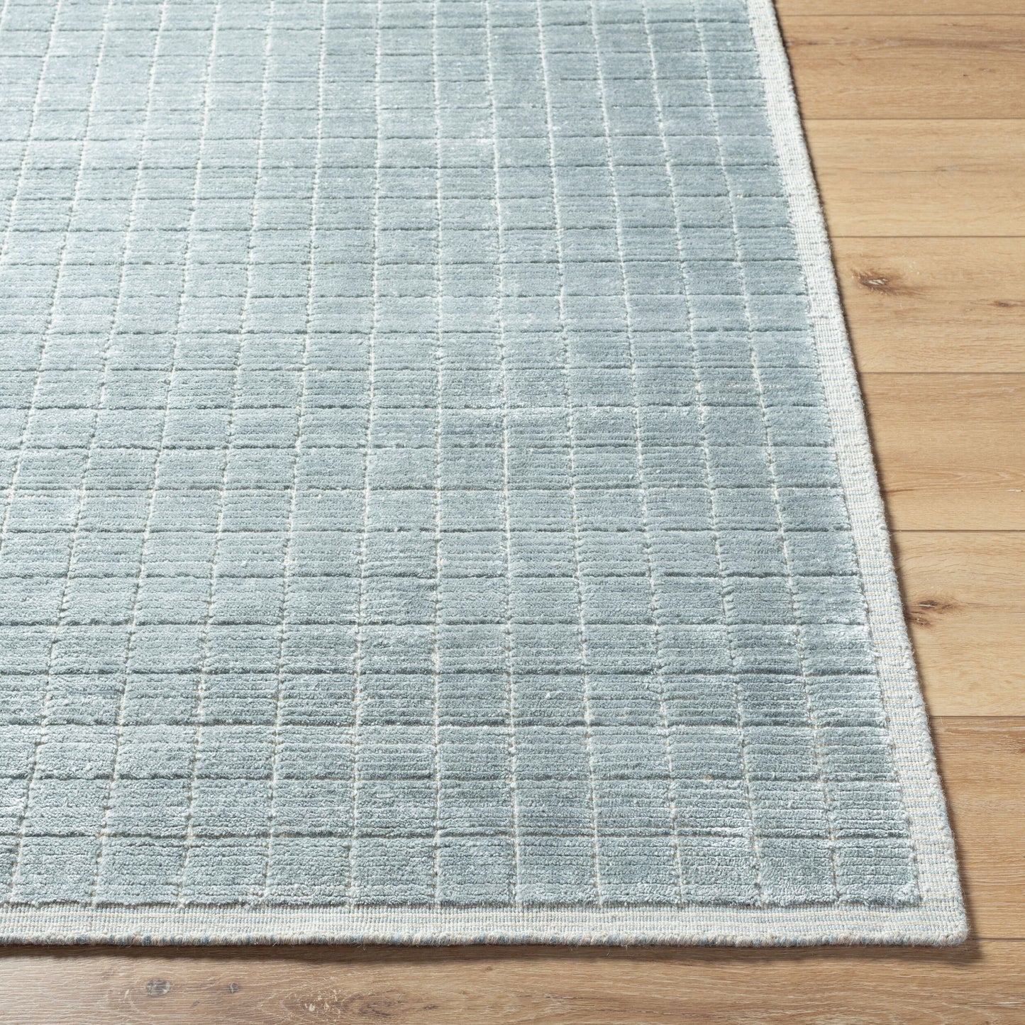 Carre Blue Handmade Rug