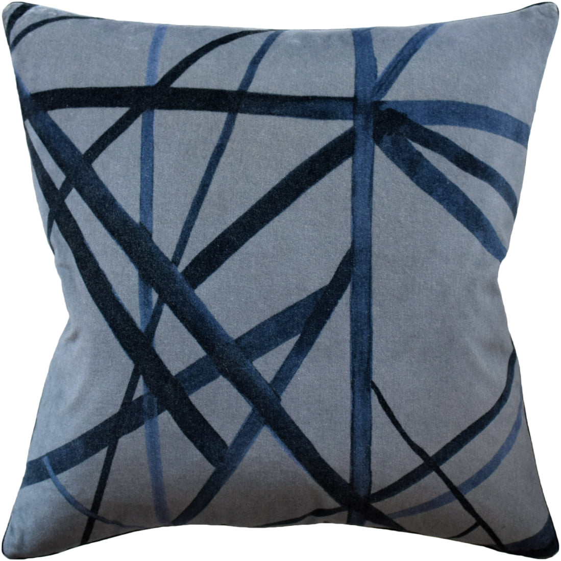 Channels Velvet (Slate Blue) Handmade Pillow