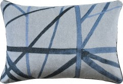 Channels Velvet (Slate Blue) Handmade Pillow