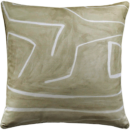 Graffito (Beige / Ivory) Handmade Pillow