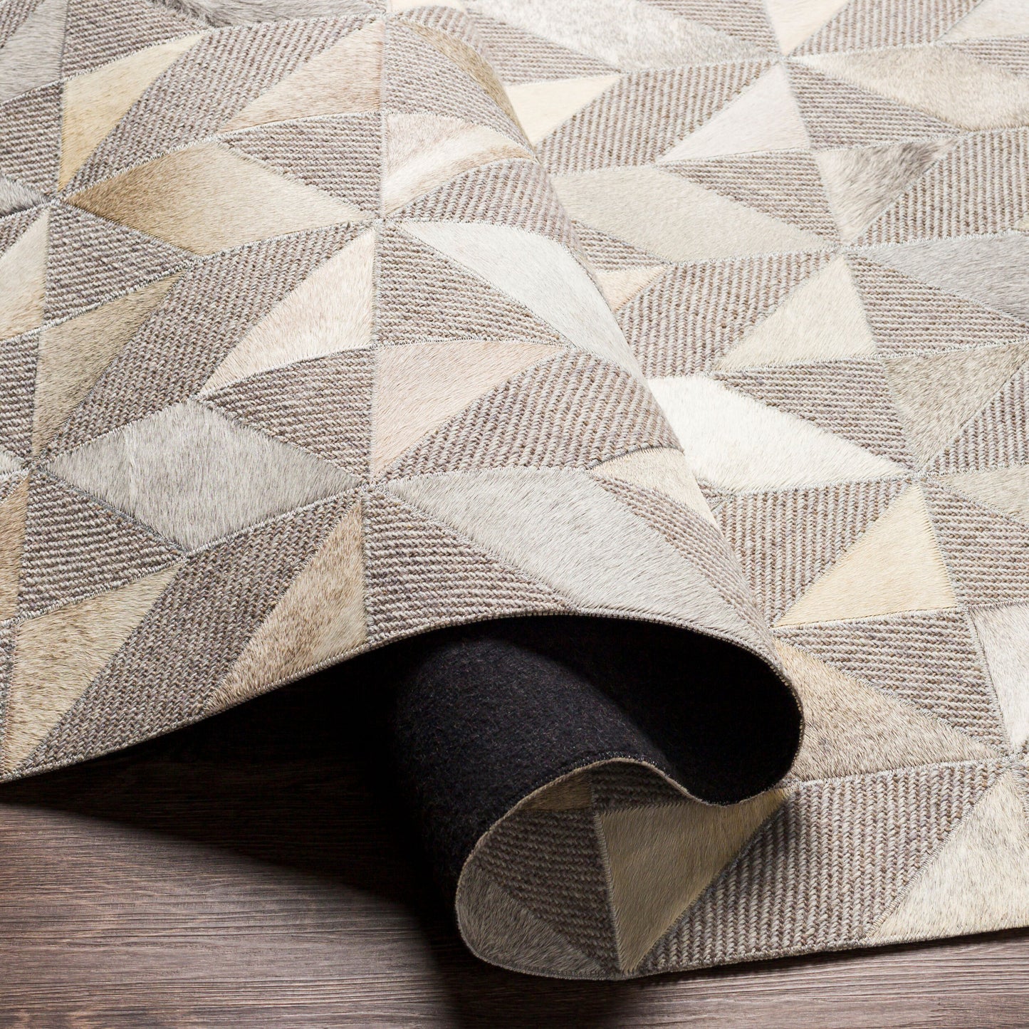 Jardin Wool and Leather Handmade Rug